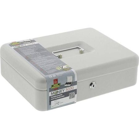 Portamonete - BURG WACHTER - Money 5030 Grigio Chiaro - Apertura con chiave, acciaio grigio chiaro