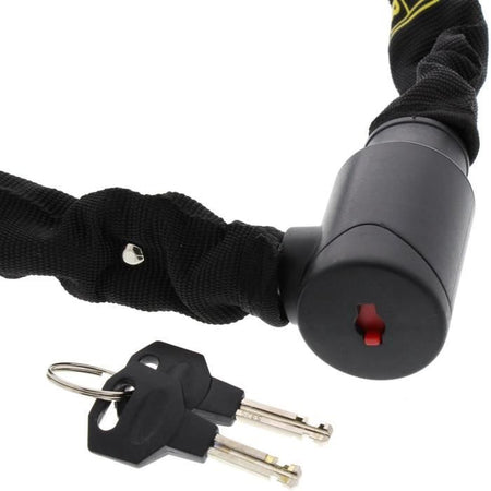Lucchetto a catena per bicicletta - BURG WACHTER - 580 90 NERO - acciaio 6 mm - Tessuto ad alta resistenza - 2 chiavi