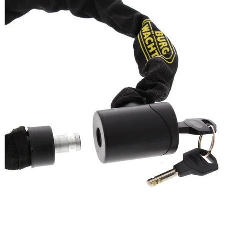 Lucchetto a catena per bicicletta - BURG WACHTER - 580 90 NERO - acciaio 6 mm - Tessuto ad alta resistenza - 2 chiavi