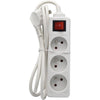 Unità domestica - GAO - 3 prese 2P+T - Con interruttore, conforme NF