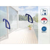 LEIFHEIT 83056 Stendibiancheria da balcone 7 metri CLASSIC 70 bianco e blu