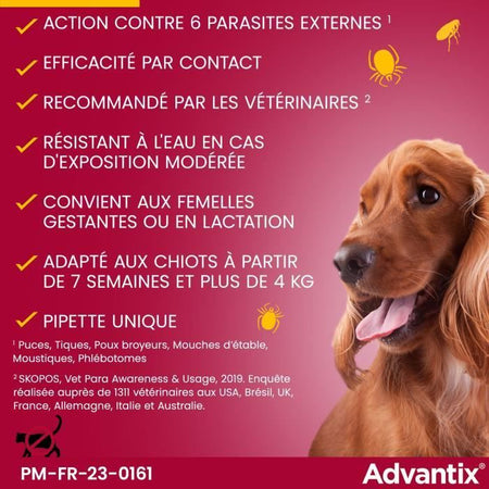 Pipette antiparassitarie ADVANTIX 4 - Per cani di piccola taglia da 4 a 10 kg