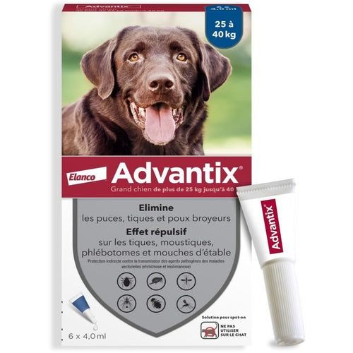 Pipette antiparassitarie ADVANTIX 6 - Per cani di grossa taglia oltre 25 kg