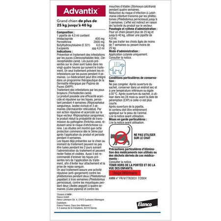 Pipette antiparassitarie ADVANTIX 6 - Per cani di grossa taglia oltre 25 kg