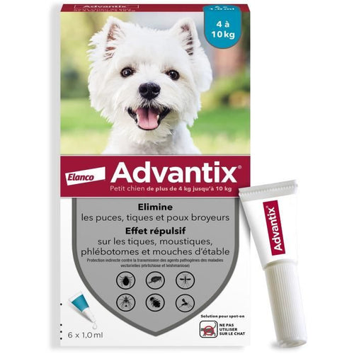 Pipette antiparassitarie ADVANTIX 6 - Per cani di piccola taglia da 4 a 10 kg