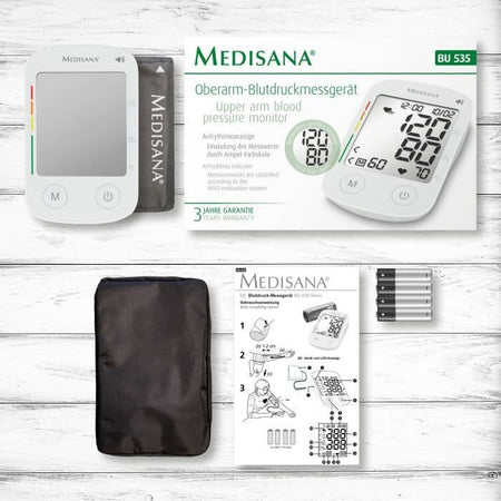 Sfigmomanometro parlante - MEDISANA - BU 535 - 6 lingue - Schermo grande - digit XXL - Misurazione aritmie - 240 Memorie