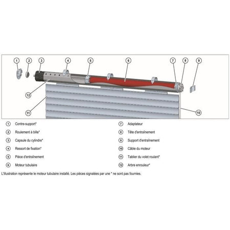 Motore per tapparelle cablato SUPERROLLO RM30MM - SR20235 - Diametro 60 mm - 30 Nm - Coppia max. peso della tenda 66 kg
