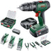 Trapano avvitatore UniversalImpact 18V (1x1,5Ah/1x2,5Ah) + set 46AC + AL18V-20 in Systembox S
