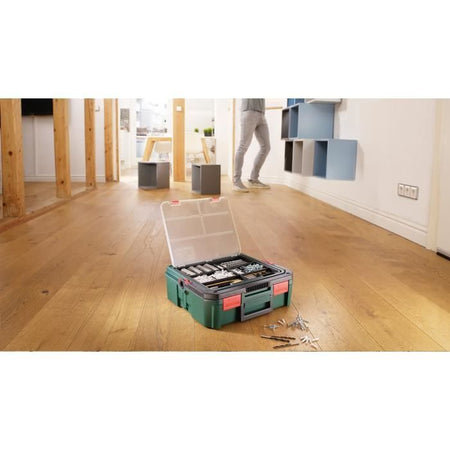 Bosch Home and Garden 06039D810D Trapano a percussione a batteria agli ioni di litio da 18 V e 1,5 Ah + 2 batterie + caricabatterie