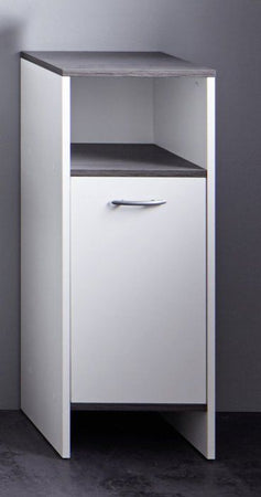 trendteam smart living Armadietto a specchio con molto spazio per riporre gli oggetti, Bianco/Argento fumo, 32 x 82 x 99 cm