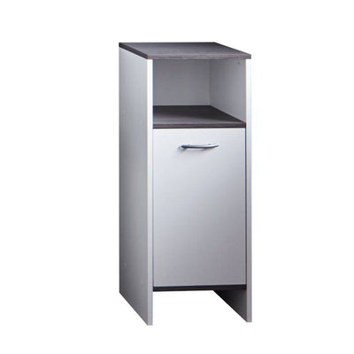 trendteam smart living Armadietto a specchio con molto spazio per riporre gli oggetti, Bianco/Argento fumo, 32 x 82 x 99 cm