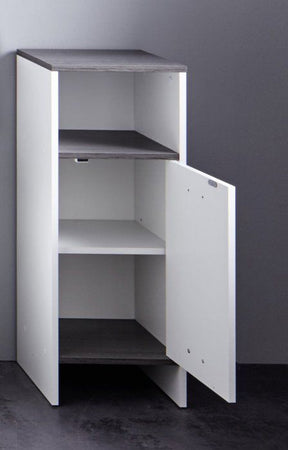 trendteam smart living Armadietto a specchio con molto spazio per riporre gli oggetti, Bianco/Argento fumo, 32 x 82 x 99 cm