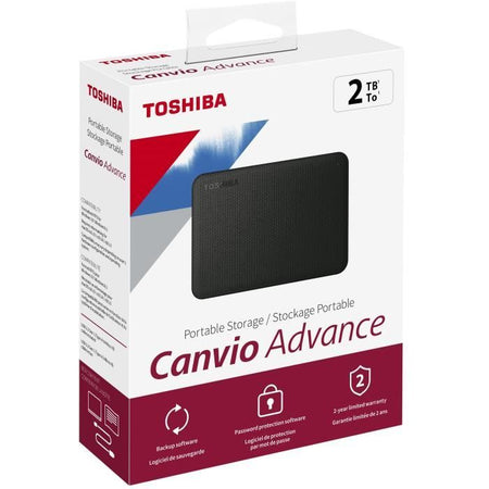 Toshiba Disco rigido esterno Canvio Advance USB 3.2 Gen 1 - 2 a - Nero