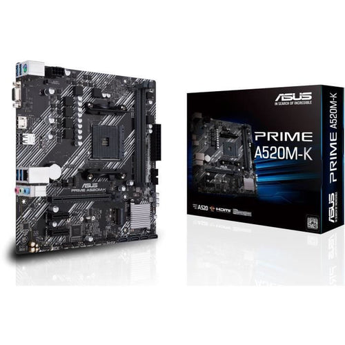 Scheda madre - ASUS - PRIME A520M-K - AMD A520 - Micro ATX - 64 GB RAM