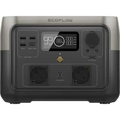 Generatore elettrico portatile River 2 Max, 512 WH, 2 CA Output - 500 W in totale (sovratensione 1000 W)