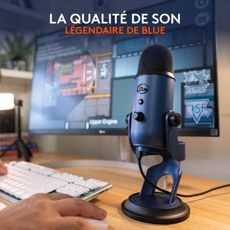 Micrófono USB - Azul Yeti - Para grabación, transmisión, juegos, podcast en PC o Mac - Azul