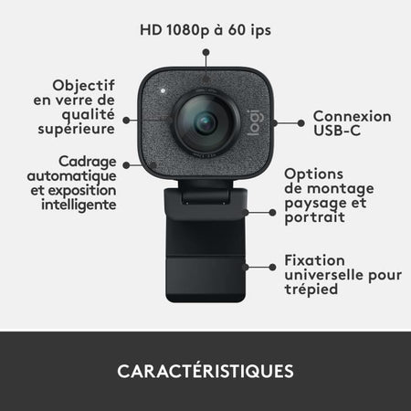 Webcam StreamCam - FHD - LOGITECH - Nero