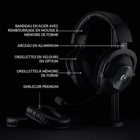 LOGITECH G - Cuffie da gioco wireless - PRO X 2,4 Ghz - Nere - 981-000907