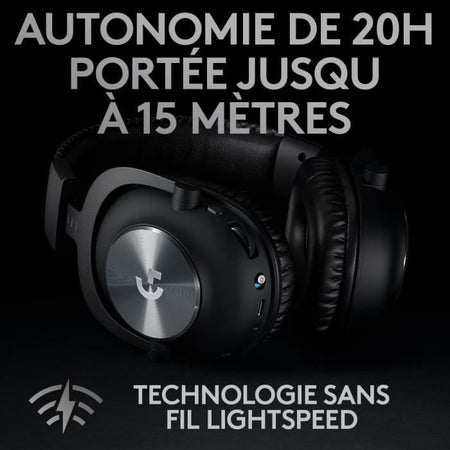 LOGITECH G - Cuffie da gioco wireless - PRO X 2,4 Ghz - Nere - 981-000907