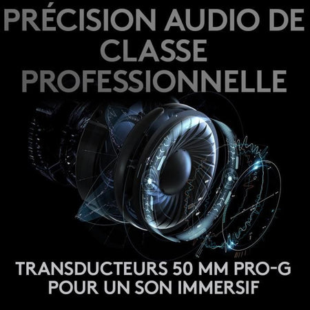 LOGITECH G - Cuffie da gioco wireless - PRO X 2,4 Ghz - Nere - 981-000907