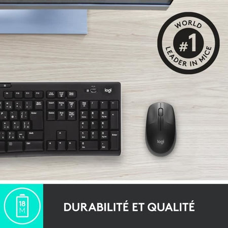 LOGITECH - Mouse wireless M190 nero