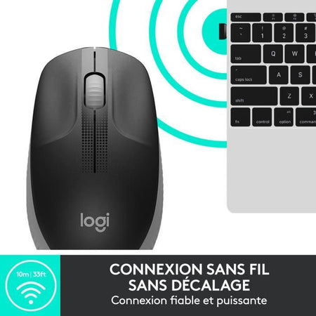 LOGITECH - Mouse wireless M190 grigio medio