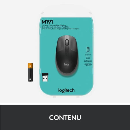 LOGITECH - Mouse wireless M190 grigio medio