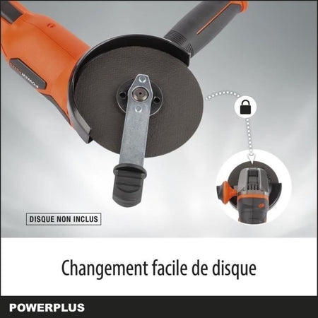 GRANDER ANGOLO WIRELESS 20V 115mm + Avvio progressivo - Dual Power Powdp35100 - consegnato senza batteria o caricabatterie