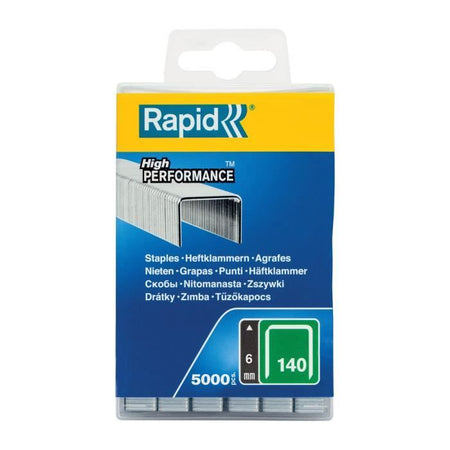 RAPID - Graffette a filo piatto n. 140/06mm, per isolamento e fai da te - Scatola in polipropilene 5000 - (40303088)