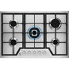 ELECTROLUX KGS7536SX - Piano cottura a gas da incasso - 5 fuochi - L 75 x P52cm - Acciaio inox - Griglie in ghisa