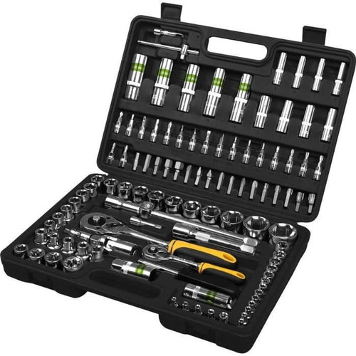 Set di chiavi a bussola - Fieldmann - FDG 5001-108R - 108 pezzi - Bussole da 1/4 e 1/2 - Custodia
