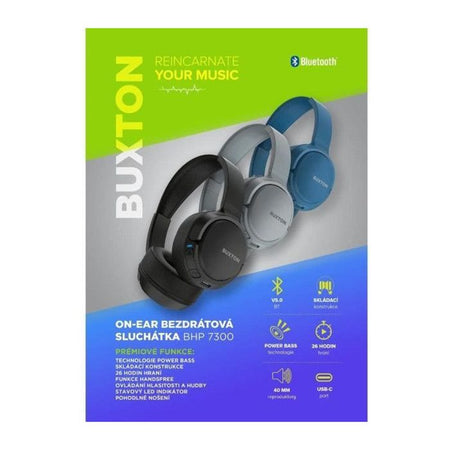 Cuffie auricolari wireless - Buxton - BHP 7300 GRIGIO
