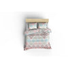 Completo letto - 1 copripiumino 220x240 cm + 2 federe 60x60 cm - 70% cotone, 30% poliestere - Turchese