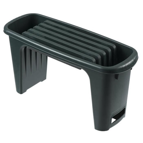 Sgabello per ginocchio in HDPE NATURE - 2 posizioni: seduto e in ginocchio - H 34 x 65,5 x 25 cm - Verde