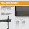 Supporto da parete per TV NANOOK - Ultra piatto - 32-55 pollici - per TV LCD e (O)LED - Nero