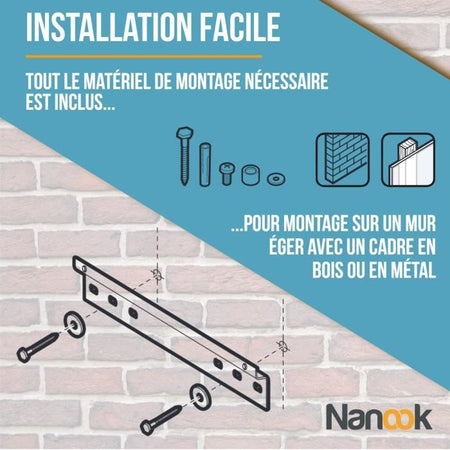 Supporto a parete inclinabile NANOOK per TV da 32-55 pollici - Soluzione di montaggio per TV LCD e (O)LED - Nero