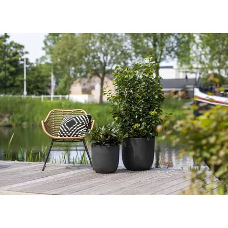 Vaso da fiori a sfera - CAPI EUROPE - SMOOTH NL - 35 x 34 cm - Nero