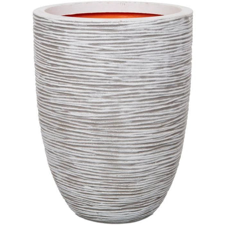 Elegante vaso da fiori basso - CAPI EUROPE - RIB NL - 46 x 58 cm - Avorio