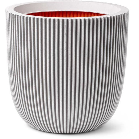 Vaso da fiori a sfera - CAPI EUROPE - GROOVE NL - 43 x 41 cm - Avorio