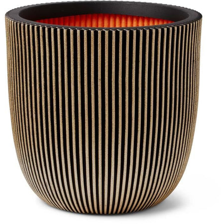 Capi Jardiniere Groove 43x41 cm nero e oro 445487