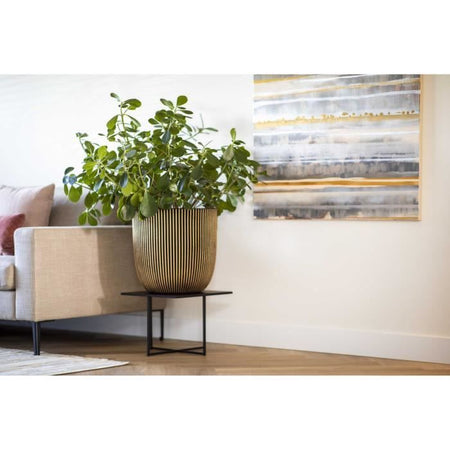 Capi Jardiniere Groove 43x41 cm nero e oro 445487