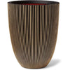 Vaso Capi Elegant Groove 34x46 cm Nero e oro 445494