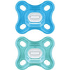 MAM Comfort Ciuccio Fisiologico +0m Blu Set da 2 + Scatola di Immagazzinaggio