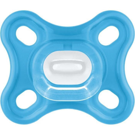 MAM Comfort Ciuccio Fisiologico +0m Blu Set da 2 + Scatola di Immagazzinaggio