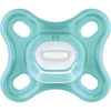 MAM Comfort Ciuccio Fisiologico +0m Blu Set da 2 + Scatola di Immagazzinaggio