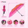 FISURA Ombrello con scritta Fucking Rain rosa