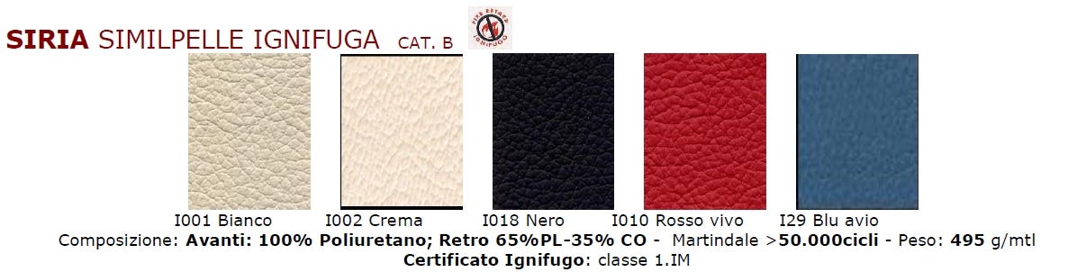 Seduta sedia da ufficio in tessuto ignifugo con ruote girevoli per agevolare gli spostamenti
