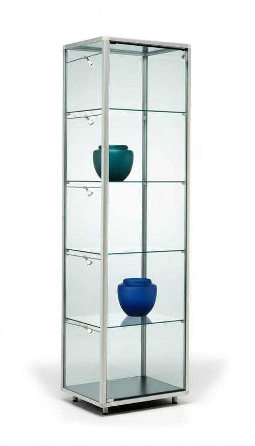 Vetrina da esposizione per gioielleria con piani regolabili cm. 51,5x51,5x183,5h