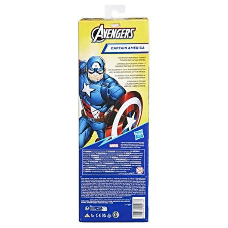 Statuetta Capitan America 30 cm, giocattolo Avengers Titan Hero Series per bambini dai 4 anni in su, Marvel