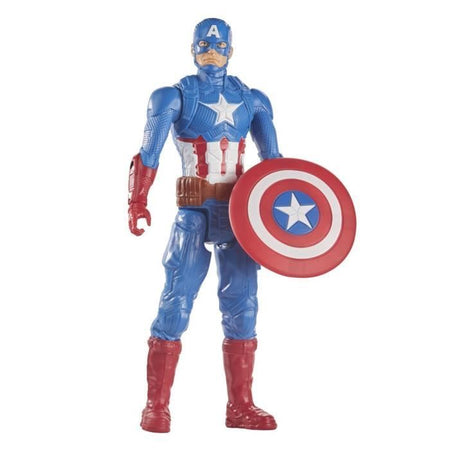 Statuetta Capitan America 30 cm, giocattolo Avengers Titan Hero Series per bambini dai 4 anni in su, Marvel